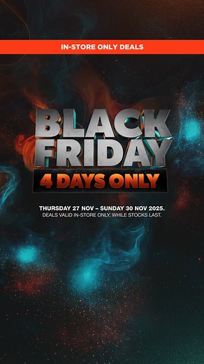 SAVE up to 50% on Black Friday deals at your nearest Checkers – only available in-store from 27–30 November 2025, while stocks last. T&Cs apply. | Checkers