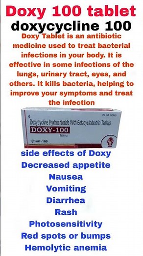 Doxycycline tablet uses and side effects #learning #disease #knowledge