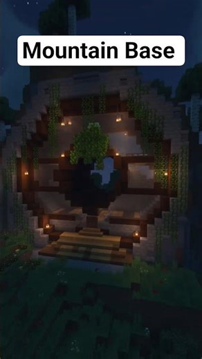 Unique Mountain Base Build #minecraft