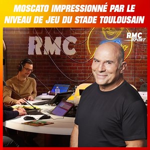 326K views · 3.5K reactions |  "Ça va être une boucherie. Ils sont largement au-dessus. Je pense que c'est le doublé cette année. J'ai rarement vu une équipe aussi bonne que ça depuis 40 ans" Vincent prédit une fessée du Stade Toulousain face aux Harlequins en demi-finale de la Champions Cup. | Moscato Show RMC | Facebook