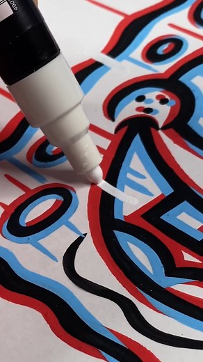 Drawing SpongeBob with Posca Markers! Glitch Effect! | Hunter Fekete