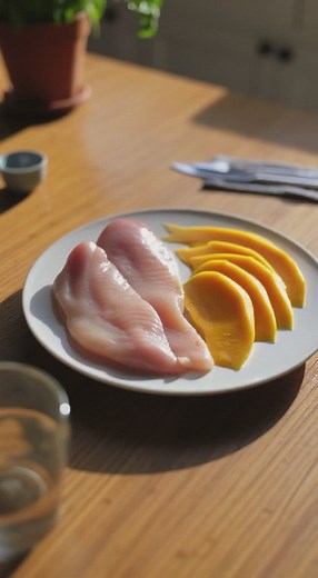 Breakfast like you’ve never seen it… raw, bold, and a little shocking. 🍗🥭 #Rawmeat #FoodPOV #RawFoodVibes #JakePaul #CulinaryAdventure | Rawmeaters