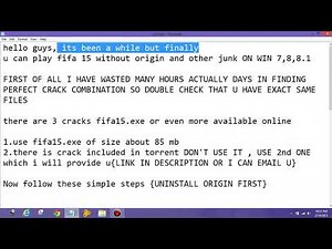 Play fifa 15 without origin and other errors