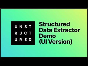 Unstructured's Structured Data Extractor Demo (UI Version)