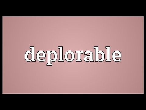 Deplorable Meaning