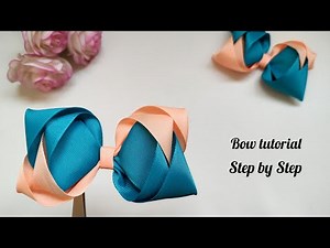 A bow tutorial with grosgrain ribbon for beginners step by step| How to make a beautiful bow at home
