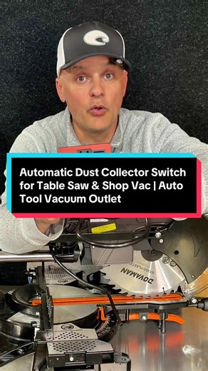 Automatic Dust Collector Switch for Table Saw & Shop Vac | Auto Tool Vacuum Outlet ⸻ Description Keep your workshop cleaner and more efficient with this automatic dust collector switch. Simply plug your power tool into the switch and your shop vacuum into the secondary outlet. When you turn on your tool, the vacuum automatically starts and shuts off when the tool stops. Perfect for table saws, miter saws, sanders, routers, and planers, this smart switch helps reduce dust, improve visibility, and