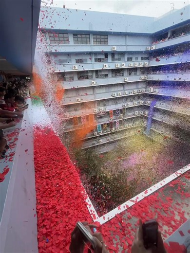 Iconic Confetti Drop at the Intramurals