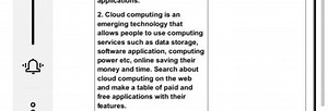 Question:Make a table of paid and free cloud computing applica... | Filo