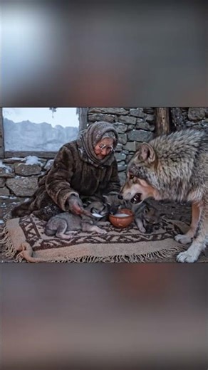 Heartwarming Moment Woman Feeds and Cares for Wolf Pups