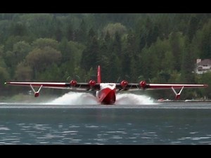 Martin JRM Mars "Hawaii Mars" Water Bomber Approach and Landing.