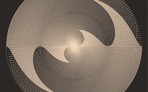 Processing鼠标交互曲线段构成动态海报