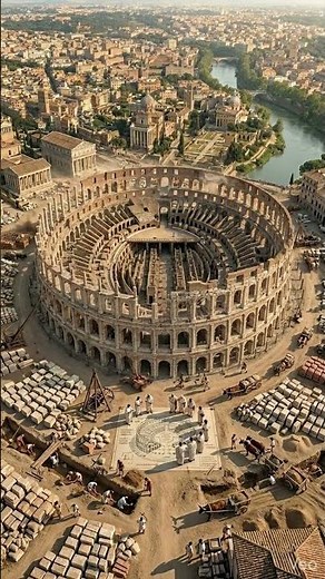 Colosseum's Eternal Growth: Stunning 4K Aerial Over Living Rome
