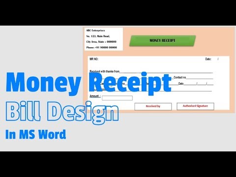 Simple Money Receipt in MS Word | Step-by-Step💸#mswordforbeginners #msword #msword_computer #money