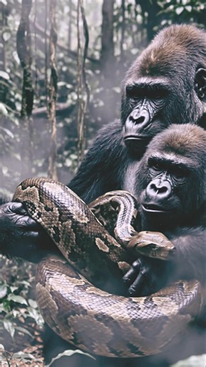 Cat vs Snake vs Gorilla 🐱🐍🦍 | Ultimate Wild Battle You Won’t Believe! #gorillaguardians #gorilla#usa