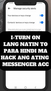 806K views · 7.5K reactions | I-turn on lang natin ang dalawang settings na ito para hindi ma-hack ang ating messenger account  #fyp #foryou #everyone #highlights #securityalerts | Baks Tv Tutorial | Facebook