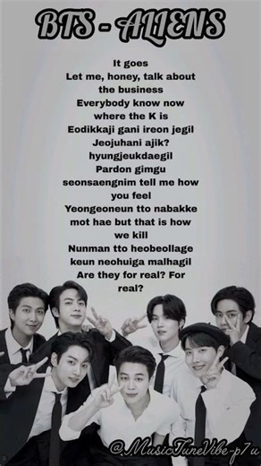 BTS - ALIENS👽🛸 Lyrics song #bts #kpop #btsarmyforever ‪@MusicTuneVibe-p7u‬