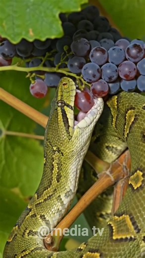 Snake 🐍 eating the forben fruit #reels #snake #AI #trend | Media Tv