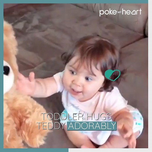 59K views · 337 reactions | Most adorable teddy hug you'll ever see! | Poke My Heart | Facebook