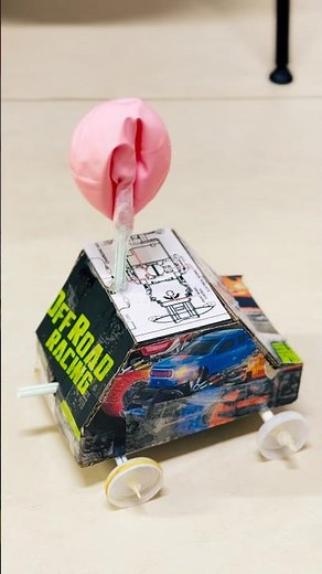 Balloon Powered Car in Action || The Fastest Balloon Powered Car We Ever Made ‪@M4_NETWORK‬