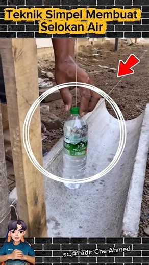 Teknik Simpel membuat Selokan Air‼️ #work #construction