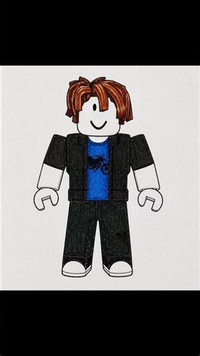 Epic Roblox on Bacon hair Drawing 🤩😍 #Shorts #drawing