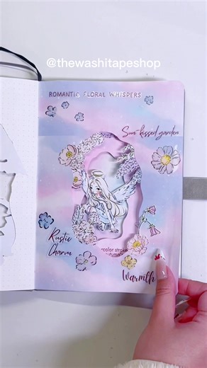 Window journaling Washi tapes: Pre-cut Garden Sprout Wide Washi/PET Tape Pre-cut Studio Sprout Wide Washi/PET Tape Pre-cut Honey Sprout Wide Washi/PET Tape Journal: WT Haze Blue Bullet Journal #journal #thewashitapeshop #journaling #scrapbook #scrapbooking