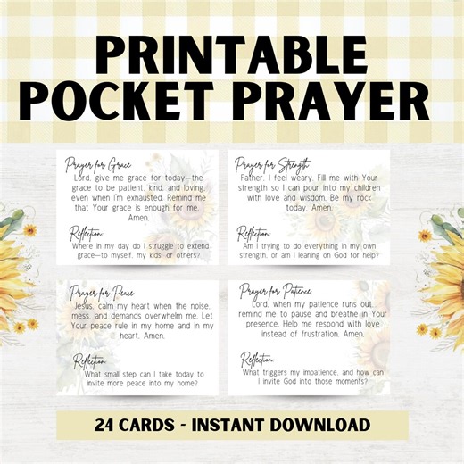 Pocket Prayer Cards Printable: Christian Scripture Cards (digital Download) - Etsy