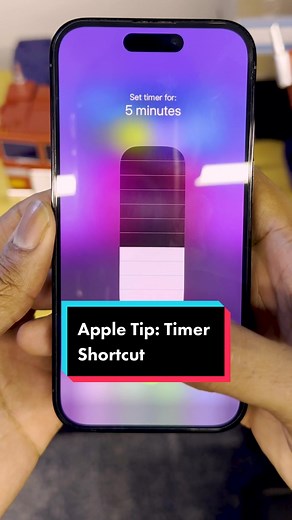Set a #timer on your #iPhone in less than 5 seconds with this #shortcut. #tech #Apple #AppleTip #iPhoneTip #techtok #AppleTok #appleshortcuts #appletipstiktok #appletimer #iphoneshortcut