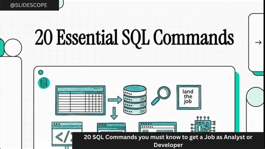 Master 20 Essential SQL Commands for Analyst Developer Roles | Slidescope Professional Network posted on the topic | LinkedIn