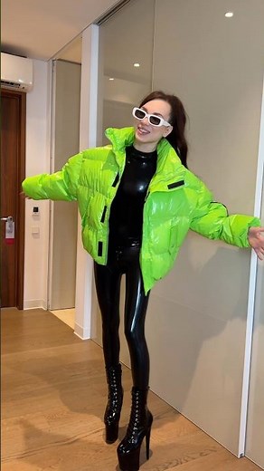 Latex + puffy jacket 😉