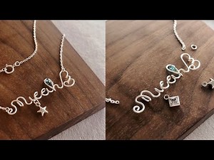 How to make personalized wire name necklace / full tutorial / handcrafted / diy / wire jewelry
