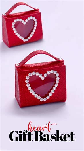 How to make Heart Gift Box | Gift Bag Ideas | Valentines Day Gift Ideas #heartgiftbox #glitterfoamsheet #giftbasketideas #valentinesdaygiftideas #diygiftideas | D.I.Yay