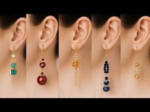 DIY Pearl & Crystal Earrings | 5 Stunning Handmade Designs 2025 ✨✨