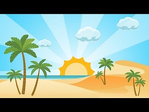 Beach Background Animation Template For Kids