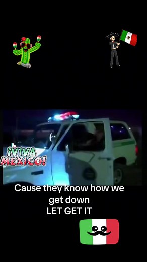 Animated Cactus and Police Vehicle Night Out
