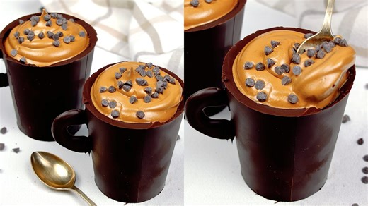 Chocolate Glasses with Coffee Cream Recipe