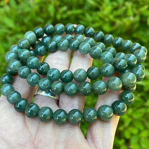 Jade Bracelet, Green Burma Jade Bracelet 8mm. Natural Jade Bead Bracelet. - Etsy