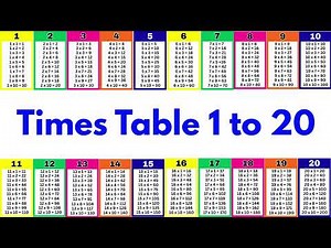 1 to 20 tables | 1 to 20 tables in english | tables 1 to 20 | multiplication table 1 to 20