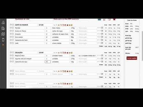 Calcule dietas em 2 minutos