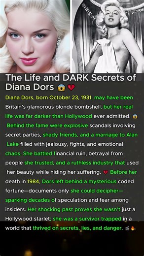 The Life and DARK Secrets of Diana Dors 😱💔 #usa #celebrity #viral #shorts