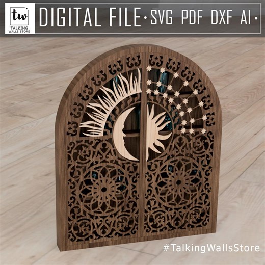 Wooden Altar Cabinet – Spiritual Box With Shelves | Mini Home Altar Organizer for Crystals, Candles & Sacred Space Decor | Handmade - Etsy