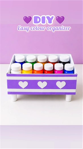 DIY cardboard easy colour organiser useful craft idea 🌼🤗👍#shorts #diy