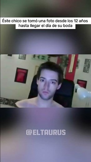 Este chico se tomó una foto desde los 12 años hasta llegar el día de su boda #shorts ￼