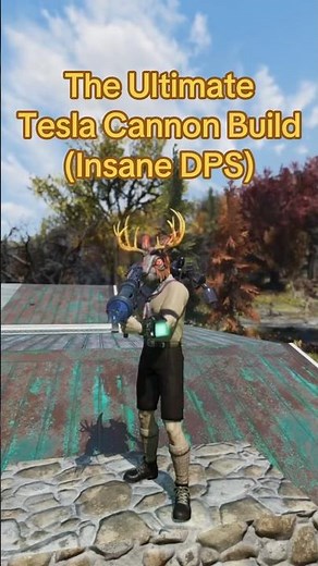 The Ultimate Tesla Cannon Build (Insane DPS) in Fallout 76 - #fallout #fallout76 #twitch #shorts
