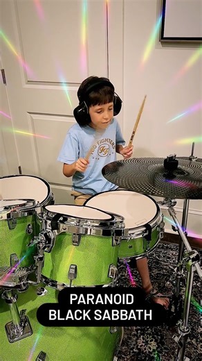 🥁 @landonmeadors7 is rocking Black Sabbath on his Mint Sparkle Evolution! It got us thinking—what was the first song you ever learned on drums? Drop your drumming debut in the comments! #LudwigDrums #FirstSong #DrummerLife #MintSparkleEvolution | Ludwig Drums