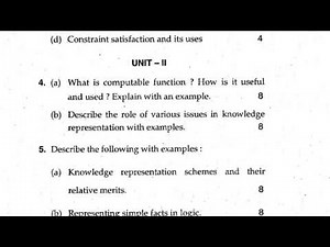 Mdu BCA 6th Sem Artificial Intelligence Question Paper 2021