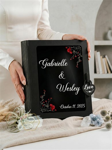 Personalized Wedding Memory Box, Wooden Love Book Keepsake for Couples, Engagement Memento, Monogrammed Photo Storage - Etsy