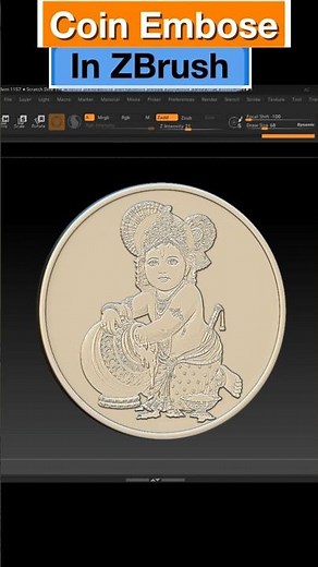 Create an Embossed Coin from an Image in ZBrush | 3D Print Ready. #ZBrushTips #AlphaMask #2Dto3D
