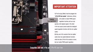 PWM Fan Splitter Adapter Cable 1 to 4 with SATA Power Adapter, Sleeved Nylon Braided Cord Y Splitter Computer PC 4 Pin Fan Extension Power Cable 1 to 4 Converter, 16.9 Inches (Gen 2)